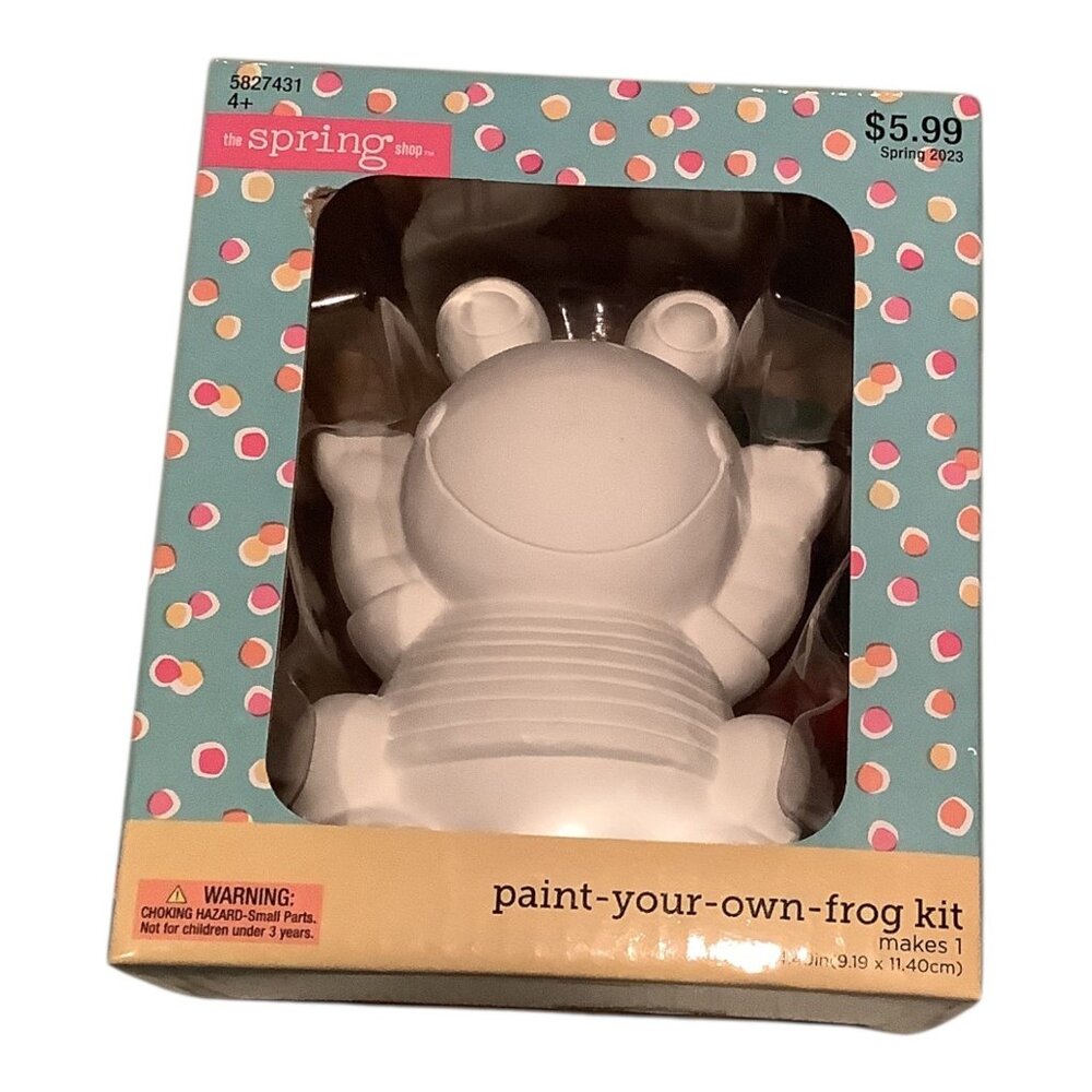 Paint Your Own Frog Kit By‎ The Spring Shop Includes Paints Brush 2023 Release